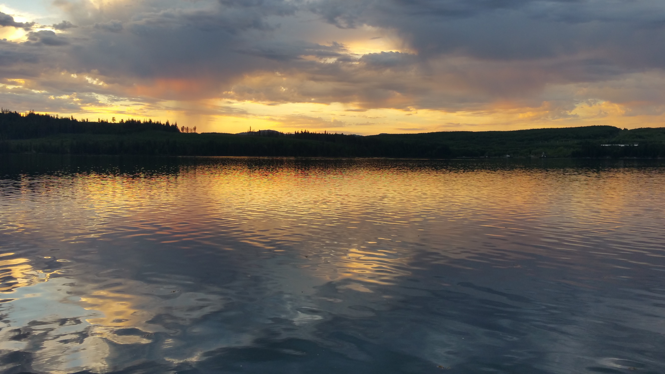 Sunset with virga